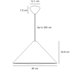 Carregue imagem no visualizador da galeriaCandeeiro de tecto suspenso Nono 49 nordlux 2120523003