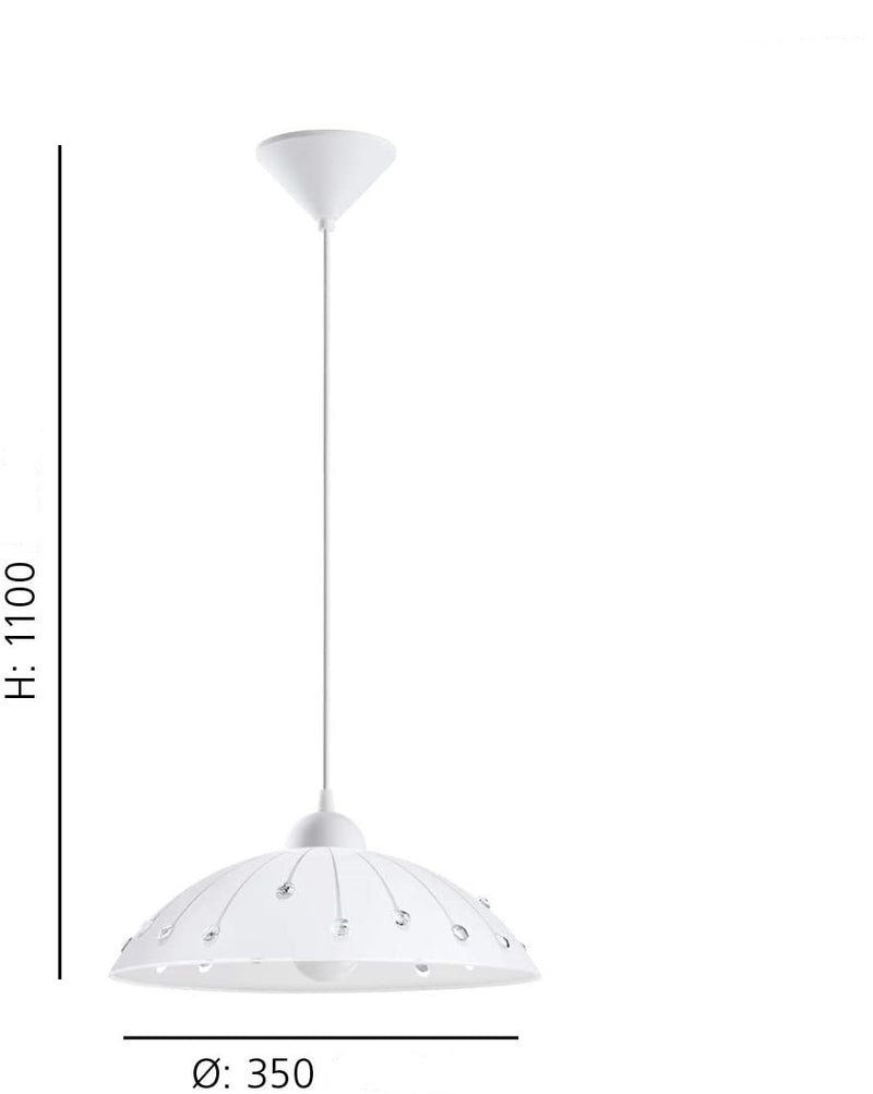 Cargue la imagen en el visor de la galería, CANDEEIRO DE TECTO SUSPENSO EGLO VETRO 96073