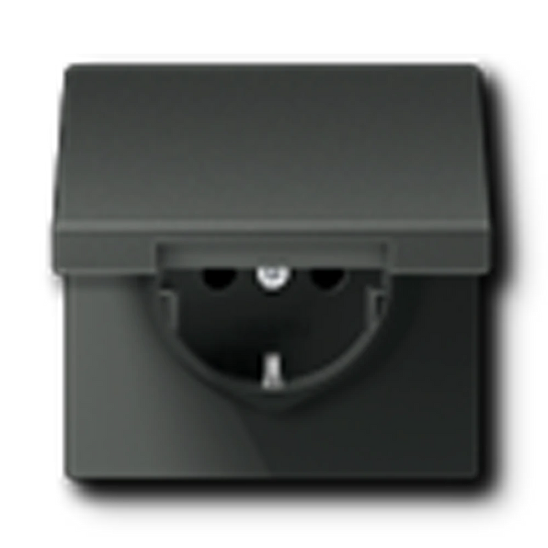 Load image into Gallery viewer, Tomada SCHUKO® 16 A 250 V com Tampa Basculante Alumínio Lacado LS JUNG
