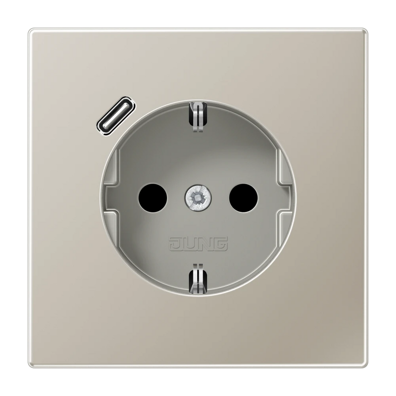 Load image into Gallery viewer, Tomada SCHUKO® com Carregador USB Tipo C Quick Charge LS JUNG
