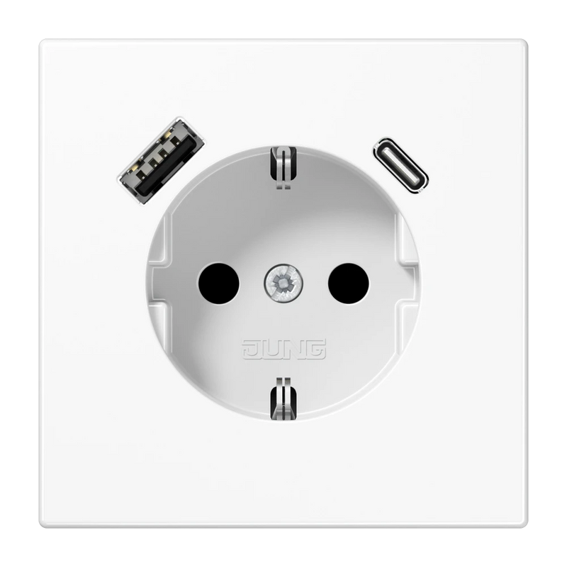 Chargez l'image dans la visionneuse de la galerie, Tomada SCHUKO® com Carregador USB Tipo A e C Safety Plus LS JUNG