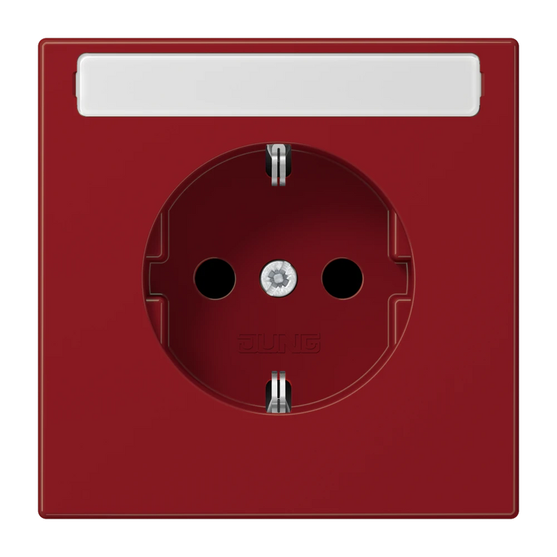 Cargue la imagen en el visor de la galería, Tomada SCHUKO® 16 A 250 V com Campo de Inscrição Vermelho LS JUNG