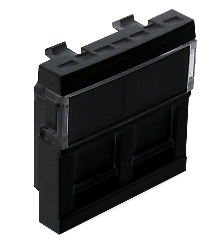 Load image into Gallery viewer, Tomada_dupla_efapel_preto_mate_rj45_efapel