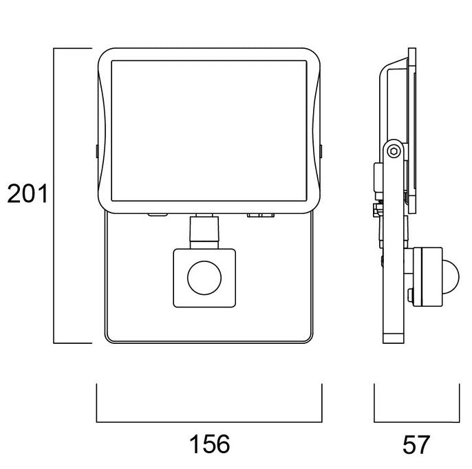 Cargue la imagen en el visor de la galería, Projetor led start 43w-com sensor de passagem-5000lm 4000K sylvania
