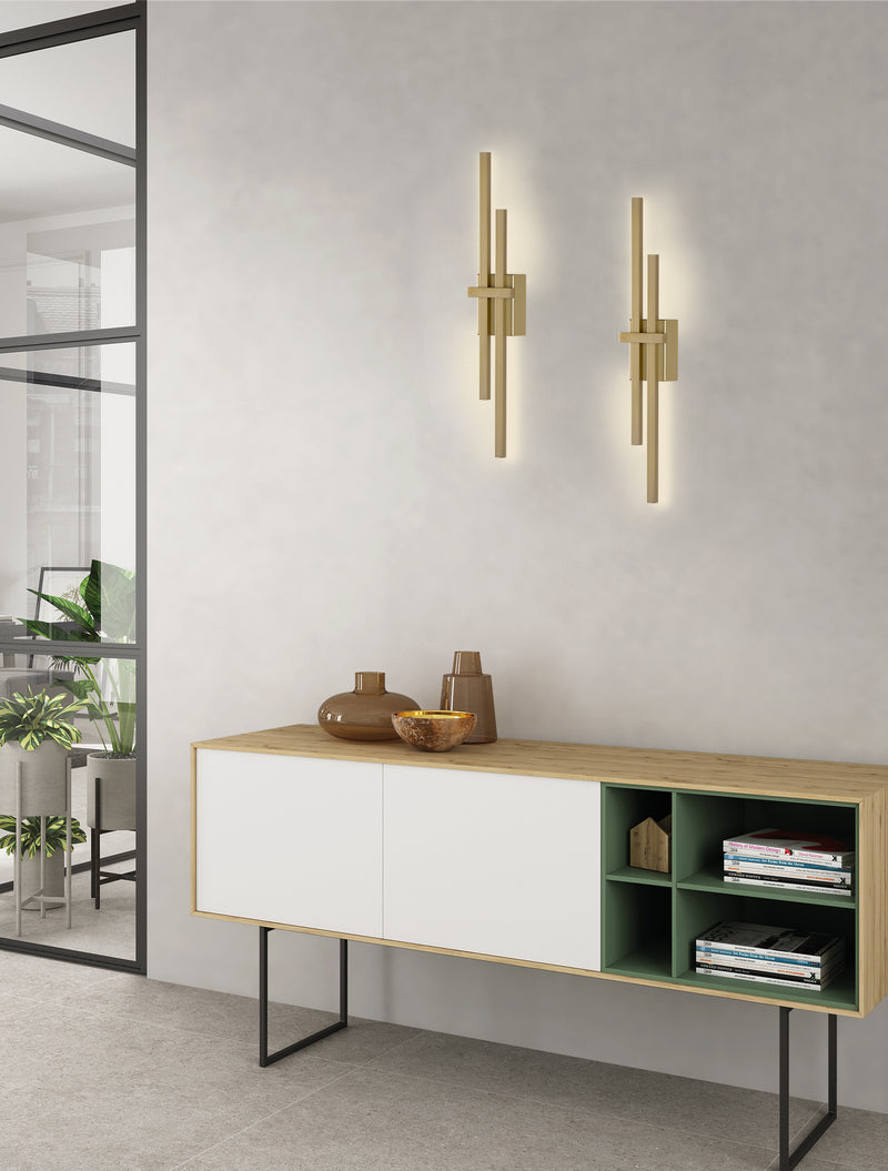 Load image into Gallery viewer, Gold LED Wall Light - Adjustable Color Temperature