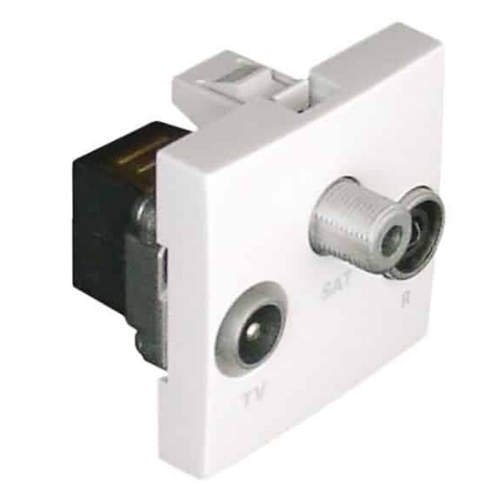 Load image into Gallery viewer, Tomada_tv_rádio_satélite_45555_efapel_branco_branco_mate