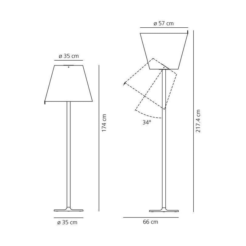 Chargez l'image dans la visionneuse de la galerie, Candeeiro de Pé Artemide Melampo Mega Bronze 0577020A
