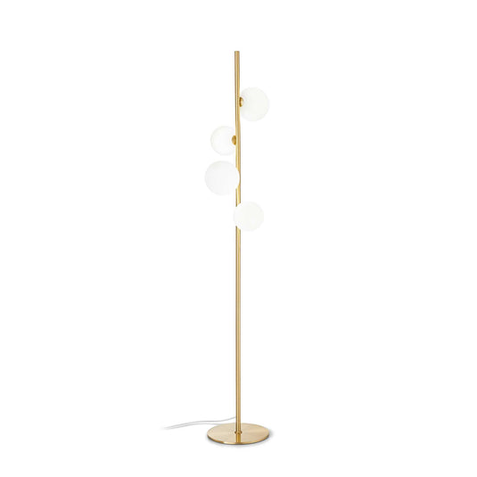 Ideal Lux Perlage PT4 gold floor lamp