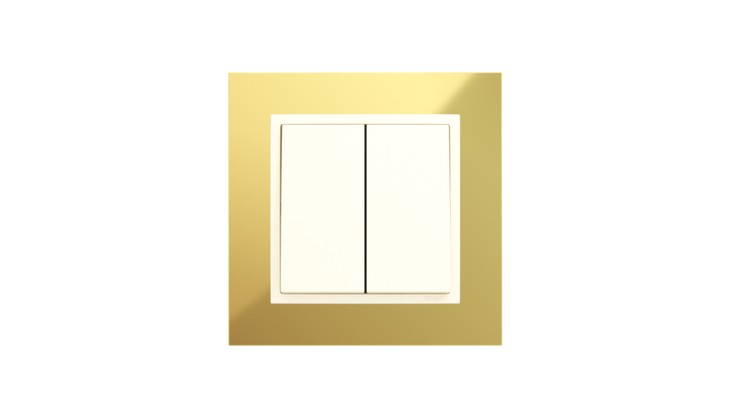 Chargez l'image dans la visionneuse de la galerie, Interrupteur double/interrupteur lustre or/perle, Logus 90 Metallo - Kit complet