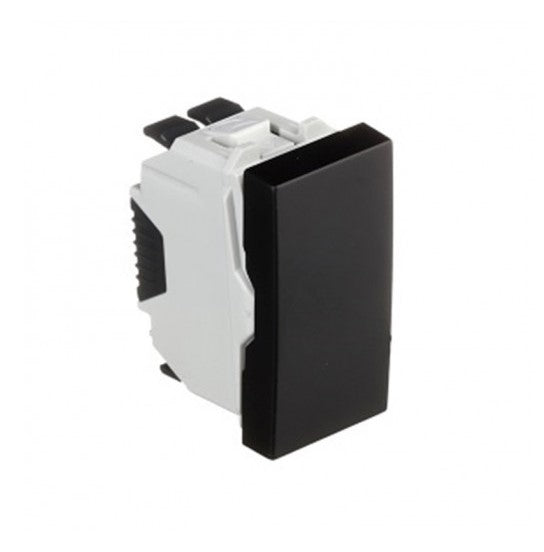 Cargue la imagen en el visor de la galería, Comutador de escada de 1 módulo, efapel, preto mate, 45070 SPM