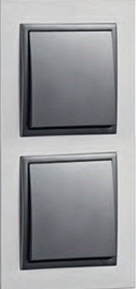 Cargue la imagen en el visor de la galería, Espelho Duplo Alumínio/Gris EFAPEL 90920 TUS Série LOGUS 90