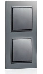 Cargue la imagen en el visor de la galería, Espelho Duplo Crómio/Gris EFAPEL 90920 TRS Série LOGUS 90