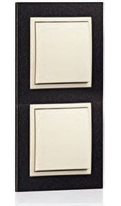 Load image into Gallery viewer, Espelho Duplo Granito/Pérola EFAPEL 90920 TGP Série LOGUS 90