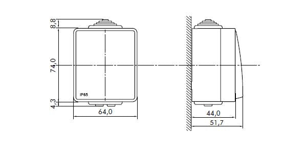 Cargue la imagen en el visor de la galería, Botão basculante estanque 6A 250VAC IP65 Branco - Efapel 48151CBR