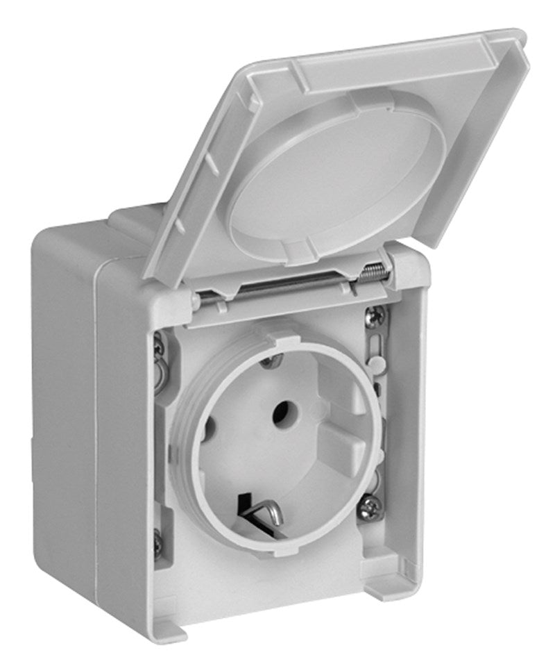 Tomada 2P T Schuko Com Alv olos Protegidos IP65 Cinzento Efapel 48132 tomada-2p-t-schuko-com-alv-olos-protegidos-ip65-cinzento-efapel-48132