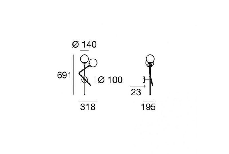 Carregue imagem no visualizador da galeriaCandeeiro de parede Stilnovo Galassia 9557