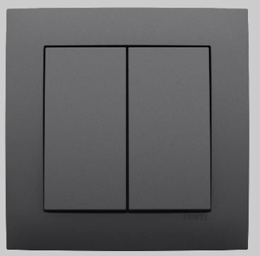 Load image into Gallery viewer, Tecla dupla Gris EFAPEL 90611 TIS Série Logus 90