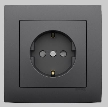 Chargez l'image dans la visionneuse de la galerie, Centro p/Tomada schuko c/obturador Gris EFAPEL 90632 TIS Série Logus 90