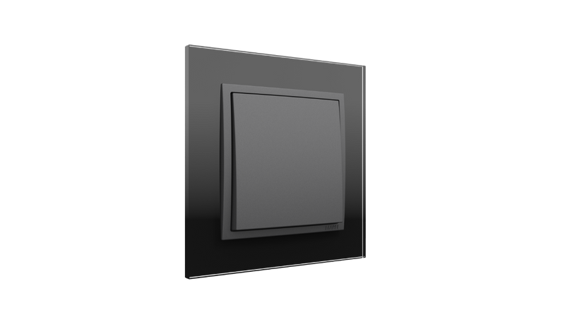 Carregue imagem no visualizador da galeriaInterruptor Cristal Negro/Gris, Logus 90 Crystal - Kit Completo