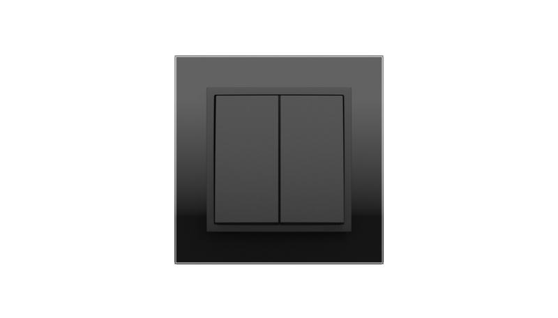 Chargez l'image dans la visionneuse de la galerie, Interrupteur double/interrupteur de lustre, cristal noir/noir mat, Logus 90 Crystal - Kit complet