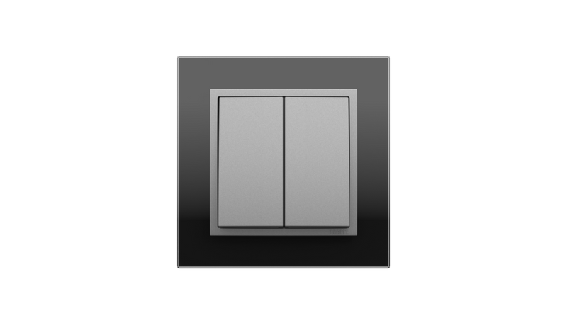 Chargez l'image dans la visionneuse de la galerie, Interrupteur double/interrupteur de lustre cristal noir/alumine, Logus 90 Crystal - Kit complet