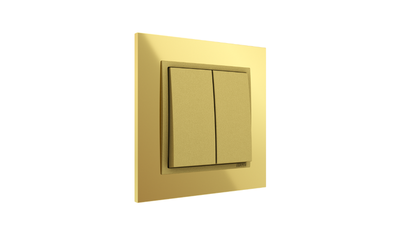 Chargez l'image dans la visionneuse de la galerie, Interrupteur double/interrupteur lustre or/or, Logus 90 Metallo - Kit complet