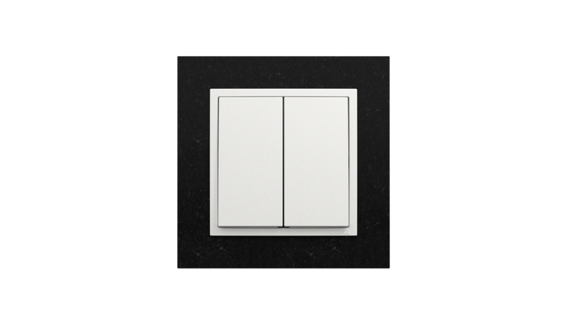 Carregue imagem no visualizador da galeriaInterruptor duplo/comutador de Lustre Granito/Gelo, Logus 90 PETRA - Kit Completo