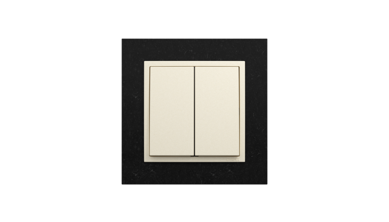 Chargez l'image dans la visionneuse de la galerie, Interrupteur double/interrupteur lustre granit/perle, Logus 90 PETRA - Kit complet