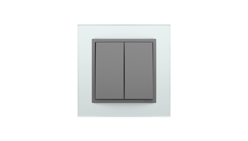 Load image into Gallery viewer, Double switch/Chandelier switch Crystal/Gris, Logus 90 Crystal - Complete Kit