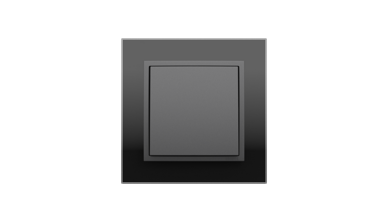 Carregue imagem no visualizador da galeriaInterruptor Cristal Negro/Gris, Logus 90 Crystal - Kit Completo