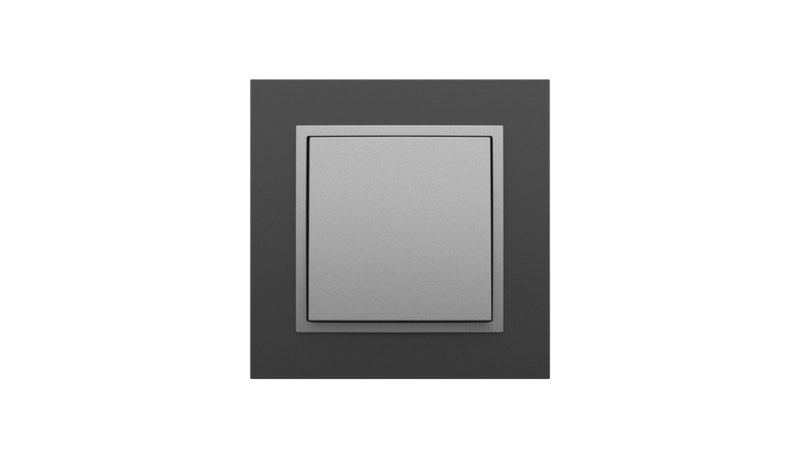 Carregue imagem no visualizador da galeriaInterruptor em preto mate/alumina, Logus 90 Animato - Kit Completo