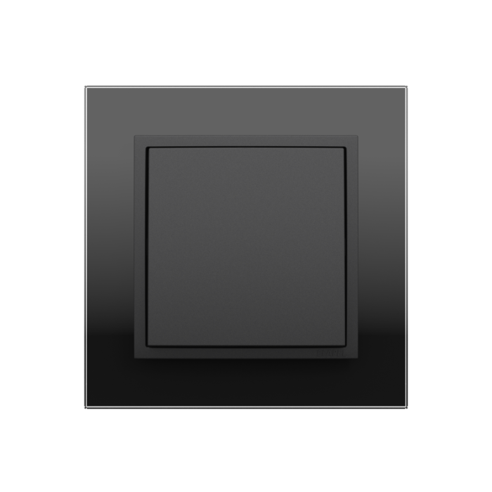 Carregue imagem no visualizador da galeriaComutador de Escada Cristal Negro/Preto Mate, Logus 90 Crystal - Kit Completo