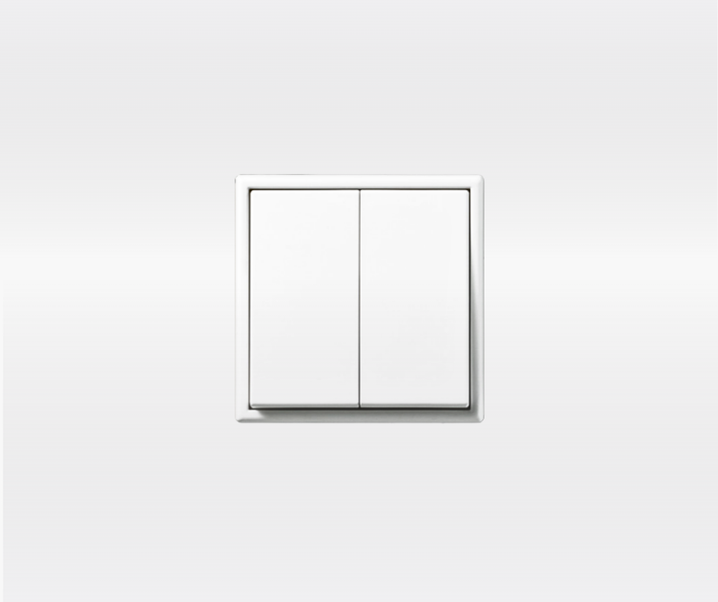 Load image into Gallery viewer, Double Switch/White Chandelier Switch LS 990 - JUNG - Complete Kit