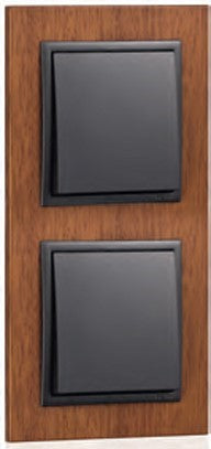 Carregue imagem no visualizador da galeriaEspelho Duplo Mogno/Gris EFAPEL 90920 TMS Série LOGUS 90