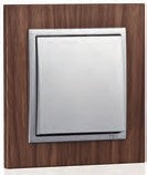 Cargue la imagen en el visor de la galería, Espelho simples nogueira/alumina EFAPEL 90910 TNA Série Logus 90