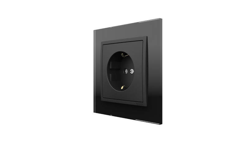 Carregue imagem no visualizador da galeriaTomada Cristal Negro/Preto Mate, Logus 90 Crystal - Kit Completo