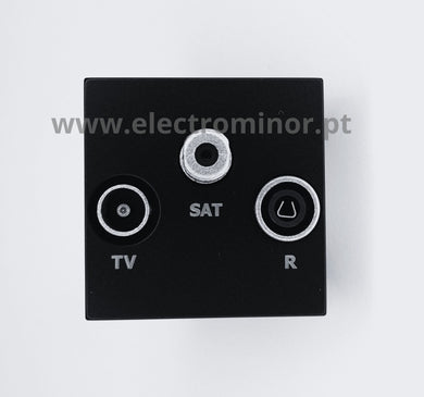 Efapel - Star R-TV-SAT Socket – 2 Modules - Matte Black