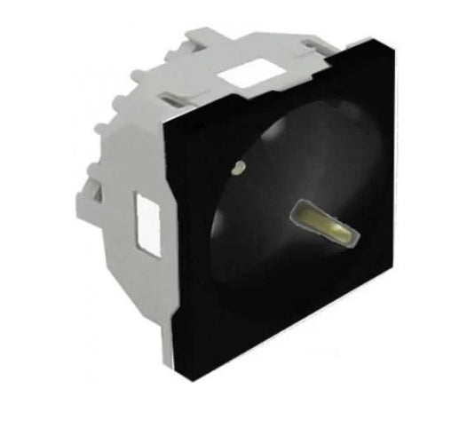 EFAPEL - Schuko socket with shutter, 2 modules - matt black