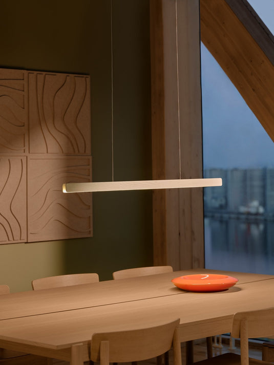 Candeeiro suspenso slim com madeira e LED dimmable ILGAS NORDLUX