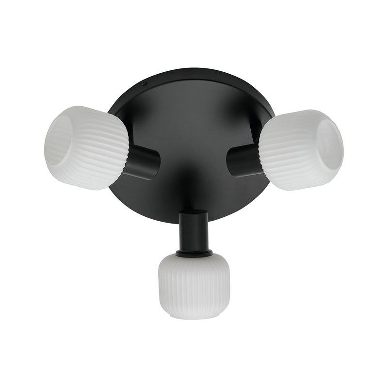 Carregue imagem no visualizador da galeriaCandeeiro de Teto Milford Mini 3-Rondel Preto NORDLUX
