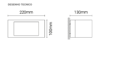 Luminária Saliente de Parede para Exterior Tromilux