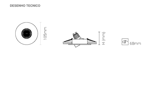 Luminária de Encastrar com Aba de Remate Tromilux