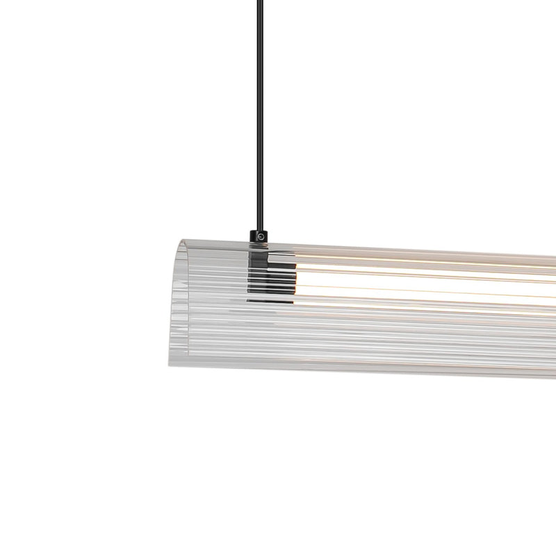 Cargue la imagen en el visor de la galería, Candeeiro Suspenso Preto com Cúpula Acrílica ALIANI NORDLUX
