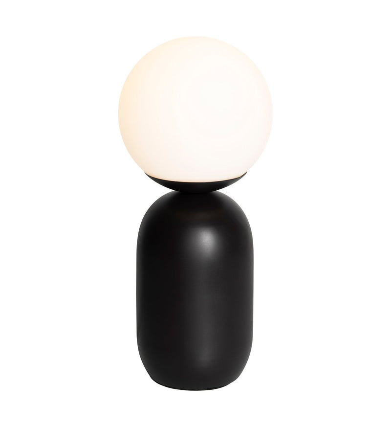 Chargez l'image dans la visionneuse de la galerie, Candeeiro de Mesa Preto com Vidro Opalino Notti NORDLUX
