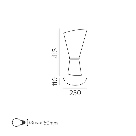 Aplique de Parede em vidro branco