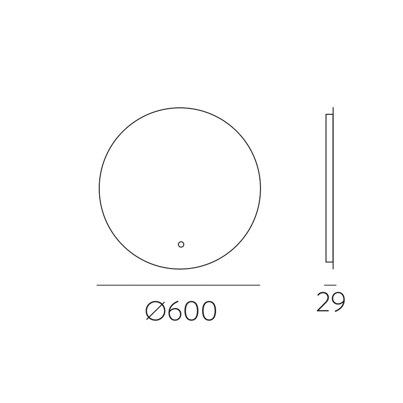 Chargez l&#39;image dans la visionneuse de la galerie, Miroir rond avec lumière LED 3000k, 600mm
