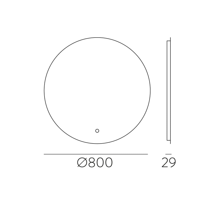 Chargez l&#39;image dans la visionneuse de la galerie, Miroir rond avec lumière LED 3000k, 800mm
