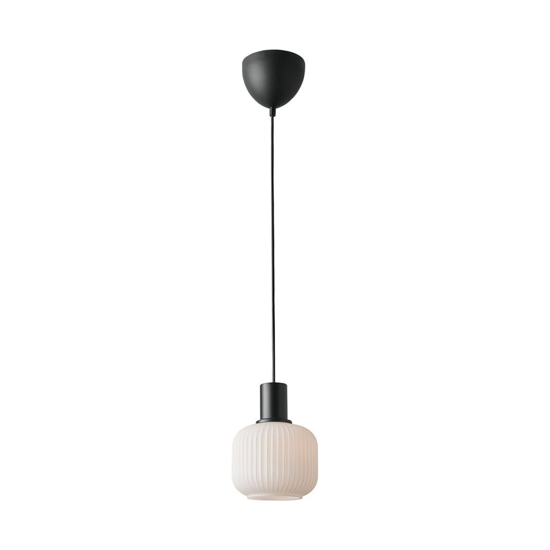 Load image into Gallery viewer, Candeeiro de Teto com Vidro Opalino e Metal Preto MILFORD NORDLUX
