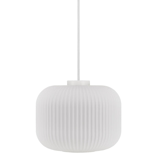 Candeeiro de Teto Suspenso em Vidro Opalino Branco Milford NORDLUX