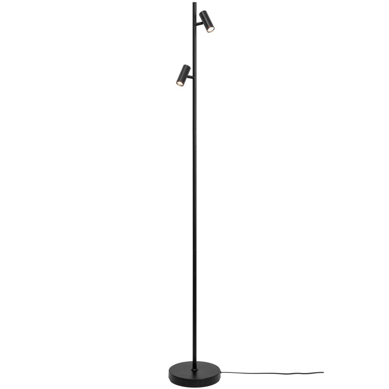 Load image into Gallery viewer, Candeeiro de Pé Preto com Cabeça Ajustável e LED Regulável OMARI NORDLUX
